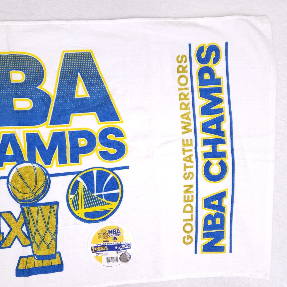 WinCraft NBA Golden State Warriors 2015 Champs Towel 4X Collector Locker Room - Picture 3 of 10